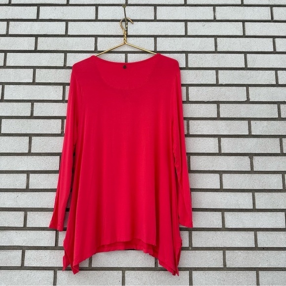 Soft Surroundings Ravello Timely Henley Tunic Top Coral - Picture 11 of 11
